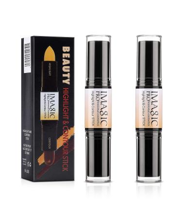 DELISOUL 4 Colors Highlight & Contour Stick Set - Dual-Ended Full Coverage Wonder Stick for Color Correction, Concealer, Contouring, and Highlighting - Body Shading Makeup Stick Set - Buy Online on GoSupps.com