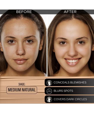 FA..CES/ CANADA All Day Hydra Matte Foundation - Mini | 3-in-1 Foundation + Moisturizer + SPF 30 | 24 HR Aloe Hydration & Vitamin C | 10HR Long Wear | Medium to High Buildable Coverage | Medium Natural 15ml - Buy Online on GoSupps.com