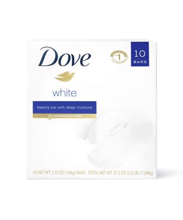 Dove Beauty Bar More Moisturizing than Bar Soap White Effectively Washes Away Bacteria  Nourishes Your Skin 3.75 oz  10 Bars - Buy Online on GoSupps.com