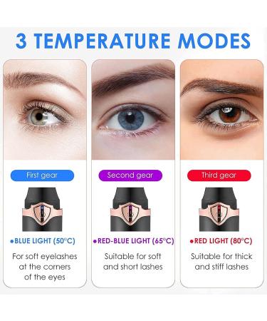 Zetiling Heated Eyelash Curlers - 2 in 1 Electric Curling Tool with 3 Temperature Settings for Long-Lasting Curls | Shop Internationally - Buy Online on GoSupps.com