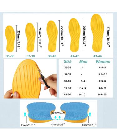 Supination Insoles for Flat Feet & Plantar Fasciitis - Arch Support Inserts Size 43-44 | Relief from Heel & Arch Pain - Buy Online on GoSupps.com