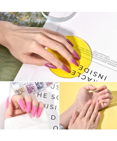 720PCS Almond Press on Nails Medium MORGLES - 24 Colors False Nails with Glue Adhesive Tabs, Tweezer, Medium Glossy Almond -10 Sizes - Buy Online on GoSupps.com
