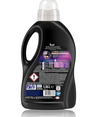 Perwoll Black Detergent - 27 Wash Loads Gentle Clean for Dark Colors & Fabrics Triple-Renew Technology - Fresh 1.35L (1 Pack) - International Shipping Available - Buy Online on GoSupps.com