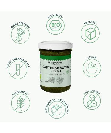 Buy Histaminikus Organic Garden Herb Pesto - 130g | Gluten-Free No Artificial Additives & Low Histamine - Buy Online on GoSupps.com