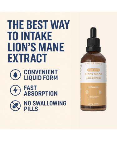 BUY THE CRAVE Lion s Mane Drops 15:1 Fruiting Body Extract | 30 Servings | High Potency Liquid Mushroom Supplement for Focus Memory & Brain Support | Natural Nootropic Tincture (4 FL OZ) - Buy Online on GoSupps.com