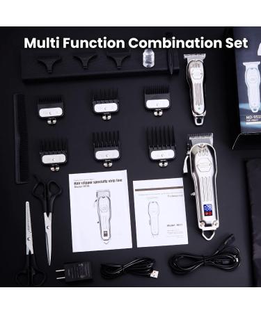 Professional Hair Clippers for Men - Cordless T-Blade Beard Trimmer Kit with LED Display | Ideal for Hair Cutting & Grooming Women & Kids - Buy Online on GoSupps.com