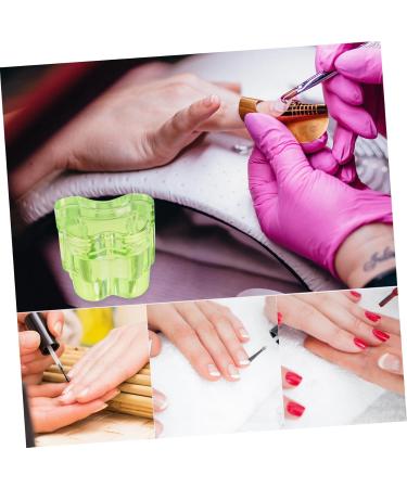 HAPINARY Nail Art Liquid Holder with cover tool manicure glass nail dish cup bracket nail art dish plate cup thicken nail dish with lid glass nail art cup Nail supplies Nail Manicure Tools 7x5.6cm Green - Buy Online on GoSupps.com