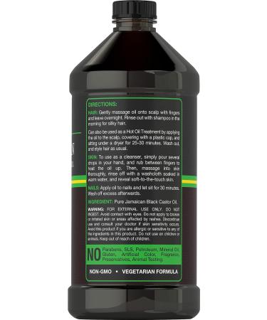 Jamaican Black Castor Oil 16oz - Nourish Hair, Skin, and Nails - All Natural Hypoallergenic Conditioner - Buy Online on GoSupps.com
