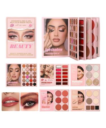 Eyeshadow Palettes | 55 Colours Long Lasting Glitter | Pigmented Eyeshadow Palette and Blush Powder | For Women Girls Party Wedding Holiday Christmas