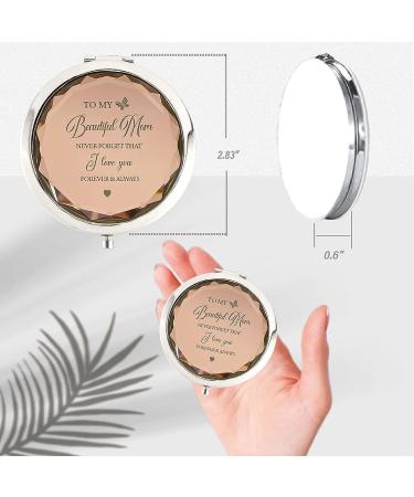 Mother Daughter Gift Set: Mirror Compact & Keychain - Perfect Mother's Day, Birthday, Christmas Present - Buy Online on GoSupps.com