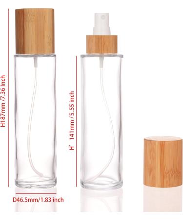 COSIDEA 4 pcs Empty 5oz /150ml bamboo lid clear glass spray bottle with fine mist despenser head for liquid perfume toiletries containers toner bottles 150ml Clear - Buy Online on GoSupps.com