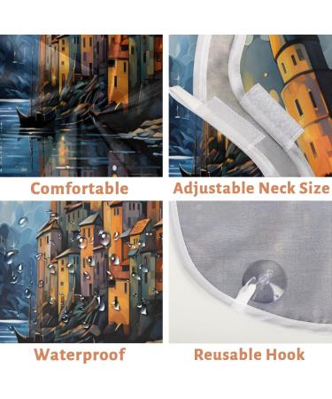 Oil Painting City Landscape Beard Bib Apron | Beard Hair Catcher for Men | Perfect Father's Day & Anniversary Gift - Buy Online on GoSupps.com