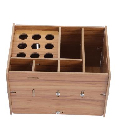 Fomiyes Scherensockel Para Guardar desk rack drawer laying hairdressing stance hairstyling tools Organizer Salon scissor holder wood shear holder Desktop-Box 16x11.8cm Sorted color