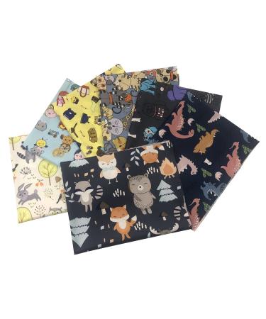 100% Cotton Animal Quilting Fabric 7pcs Precut Fat Quarters Animal Cotton Fabric Bundles Quilting Cotton Craft Fabric Sheets for Patchwork Sewing Quilting Crafting DIY Crafting Series15.7'' x 19.6''(40cm x 50cm) 7 PCS Fo...