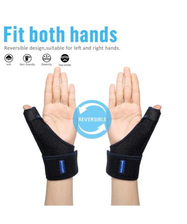 Shellvcase Reversible Thumb Brace - Fits Left & Right Hand - Women & Men - Black - Buy Online on GoSupps.com