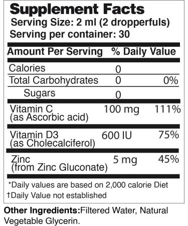 Life Solutions Liquid Immune Booster - Immune Support Supplement with Vitamin C and Zinc with VIT d3 Adults - Immune Support and Immune Boosters for Adults - 2 fl oz Dropper - Buy Online on GoSupps.com