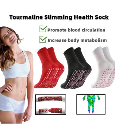 MLUNKQAIL Tourmaline Acupressure Self-Heating Massage Slimming Health Socks - Set of 3 - Buy Online on GoSupps.com