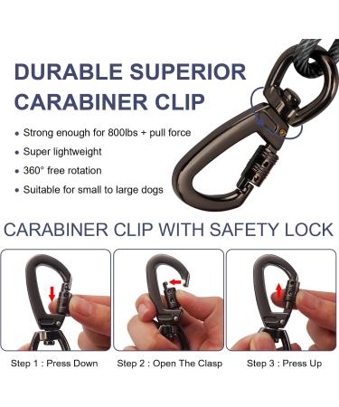 Premium Shock-Damping Tie Out Linen for Dogs | 3-15m Durable Dog Leash for Courtyard and Farm - Buy Online on GoSupps.com