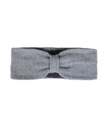 Zwillingsherz headband with cashmere - high -quality knitted headband for women women girls - university - with fleece - wool - ear protection - hair band - warm - soft for winter and spring gray