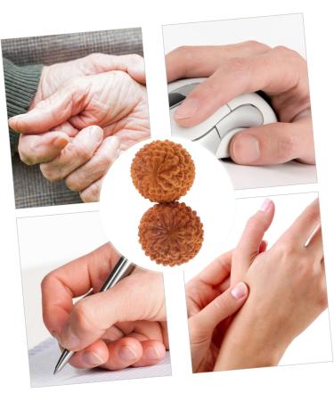 TOVINANNA 6-Piece Spiky Massage Ball Set | Handmade Wooden Roller Balls for Hand & Foot Therapy | Mini Exercise & Fitness Tool | International Shipping - Buy Online on GoSupps.com