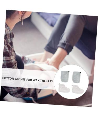FRCOLOR Foot Cover 2 Pairs Gloves disposable booties accessories mittens Paraffin Mitts paraffin wax for feet wax dip for hands paraffin accessories paraffin glove care liner 28x20cm Grey - Buy Online on GoSupps.com