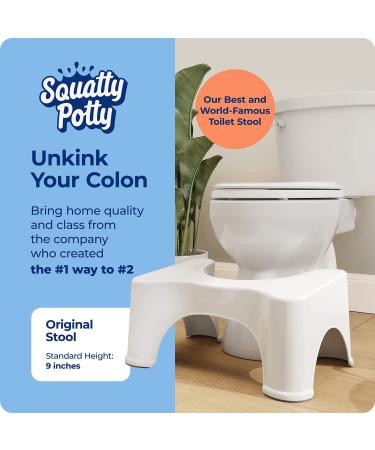 Squatty Potty 9 Inch White Toilet Stool Height - Pack of 1 - Buy Online on GoSupps.com