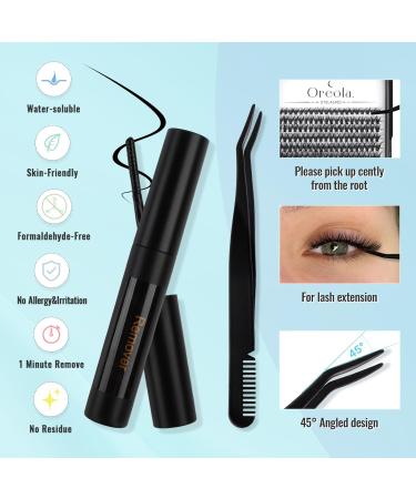 Oreola D Curl Single Eyelashes Set 9-16mm 240pcs Bond & Sea Perfect for International Shipping - Buy Online on GoSupps.com