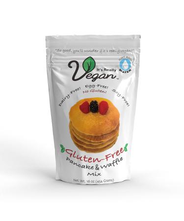 It's Really Vegan Gluten Free Pancake & Waffle Mix | Dairy Free, Egg Free, and Soy Free Mix Pancake Waffle | Serving Size 1/3 Cup Mix (40g) (Gluten Free)