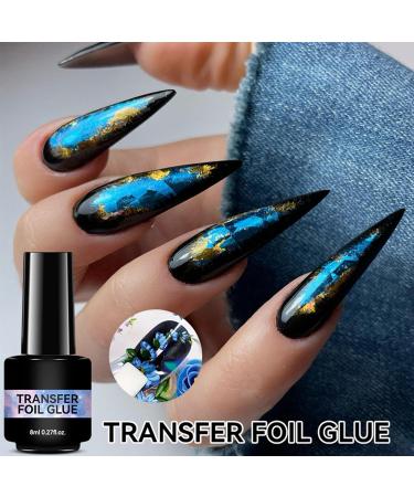 Nail Foil Glue 8ml Strong Adhesion Transparent Gel Requires a UV Lamp Ideal for Home Care and Decorative Nail Art - Buy Online on GoSupps.com