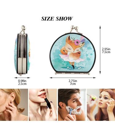 Vnurnrn Fox Girls Flower Makeup Mirror - Compact Portable Folding Handbag & Travel Mirror - Buy Online on GoSupps.com