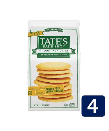 Tate's Bake Shop Gluten Free Lemon Cookies - 4 Bags | Delicious Gluten Free Snack - Buy Online on GoSupps.com