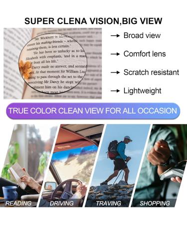 OCCI CHIARI Large Comfortable Reading Glasses for Men - B-Black (1.0 to 6.0 Magnification - Buy Online on GoSupps.com