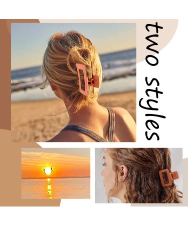 SuPoo 8 Pack Cute Hair Clips - Small & Large Claw Clips for Thick Hair - Neutral Aesthetic Styling Accessories for Curly Hair - Gifts for Women - Buy Online on GoSupps.com