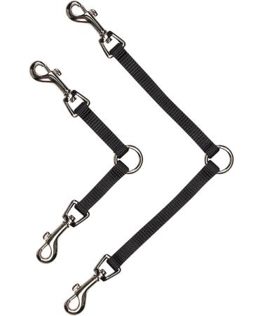 Guardian Gear Nylon 2-Way Coupler for Small Dogs | Durable Black Coupler with Nickel Plated Clip | 10.2cm (4 inch) Shipping Worldwide - Buy Online on GoSupps.com