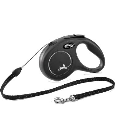 Flexi New Classic S Rope 5m Black for Dogs up to 12kg - Pack of 2 | Premium Dog Leash - Buy Online on GoSupps.com