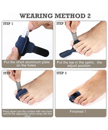 2 Pack Toe Straightener and Toe Brace for Hammer Toe - Blue - Buy Online on GoSupps.com