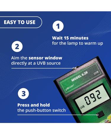 Solarmeter Model 6.2R Reptile UVB Lamp Meter Handheld Digital UVB Radiometer and Light Bulb Tester for Terrarium & Outdoor Activities 0-1999 W/cm2 UVB Made in USA - Buy Online on GoSupps.com