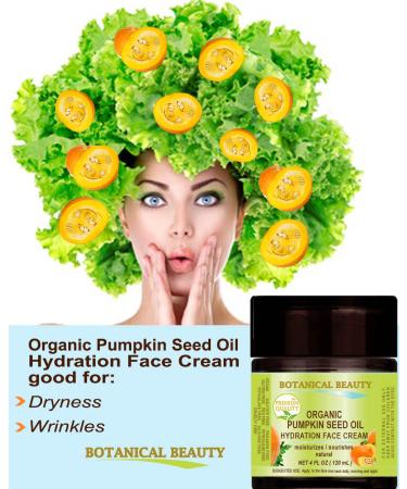 ORGANIC PUMPKIN SEED OIL HYDRATION FACE CREAM. For NORMAL - DRY - SENSITIVE SKIN. 4 Fl. oz - 120 ml. Hydrating Moisturizing Nourishing Rejuvenating Smoothening Softening 4 Fl Oz (Pack of 1) - Buy Online on GoSupps.com