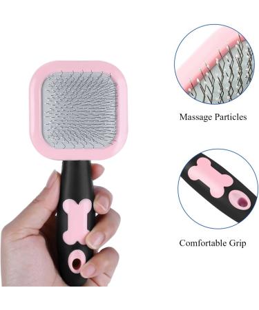 Glendan Dog & Cat Brush - Small Pink Slicker Grooming Tool for Shedding - Buy Online on GoSupps.com