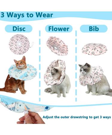 Crazy Felix Soft Cat Cone Collar | Adjustable Recovery Cone for Cats | Stop Licking & Scratching | Easy Eat & Drink | M - Blue - Buy Online on GoSupps.com