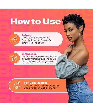 Bronner Brothers Double Strength Super Gro - Hair Treatment for Dry Itchy Scalp with Vitamins & Coconut Oil - Nourish Repair & Moisturize Damaged Hair - 6oz - Buy Online on GoSupps.com