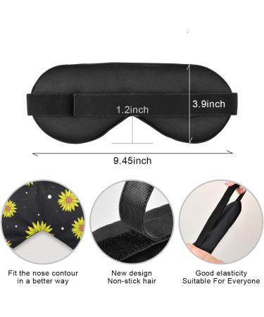 ALAZA Floral Yellow Sunflower Sleep Mask | Cooling Eye Mask for Sleeping | Elastic Strip | Men Women - Buy Online on GoSupps.com