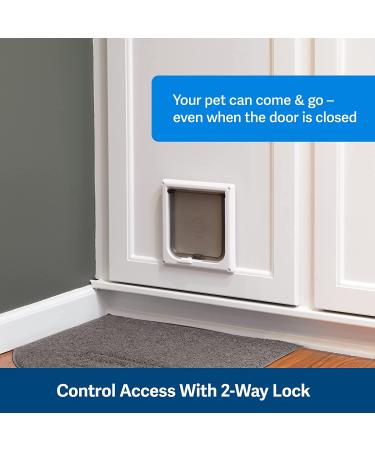 PetSafe Cat Door for Interior Doors - 2-Way Locking Flap for Privacy - Easy DIY Install - Durable Frame - Up to 15 lb Pets - Buy Online on GoSupps.com