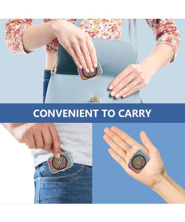 Portable Pill Box with 2 Compartments | Decorative Metal Medicine Organizer | Unique 25-Color Mandala Design - Perfect Gift for Vitamins & Medications - Buy Online on GoSupps.com
