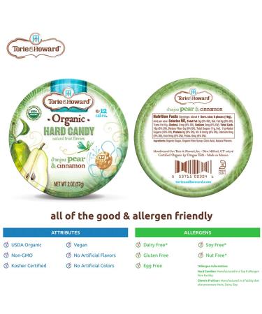 Torie & Howard Pear & Cinnamon Candy Tin - 2 oz | Natural Gourmet Treats - Buy Online on GoSupps.com