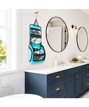 Premium Travel Hanging Toiletry Bag for Men and Women with Expandable Compartments for Cosmetics  Makeup Brushes  Jewelry  Shaving Tools  Detachable TSA Friendly Clear Pouch Tiffany Blue - Buy Online on GoSupps.com