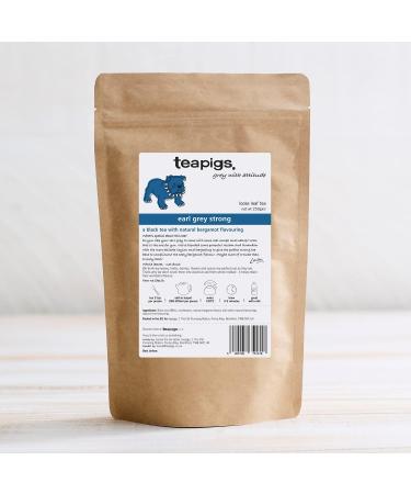 Teapigs Earl Grey Strong Loose Leaf Tea - 250g | Whole Leaf Blend of Darjeeling, Assam, Rwandan & Ceylon Teas | Aromatic English Tea - 100 Servings - Buy Online on GoSupps.com