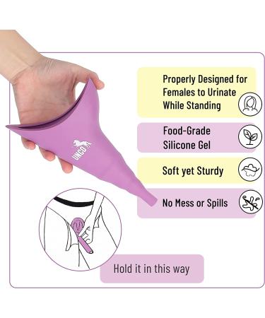 Portable Purple Female Urination Device - Women's Pee Funnel for Easy and Hygienic Outdoor Use - Buy Online on GoSupps.com