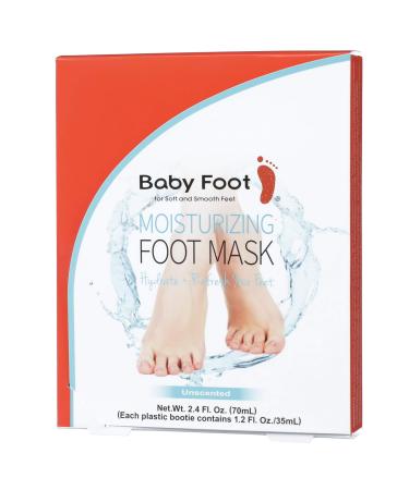 Baby Foot Moisturizing Foot Mask - NON PEELING 15-Minute Treatment  Unscented- Perfect Foot Care Moisturizer for Men & Women- Maintain super smooth, Hydrated and soft feet