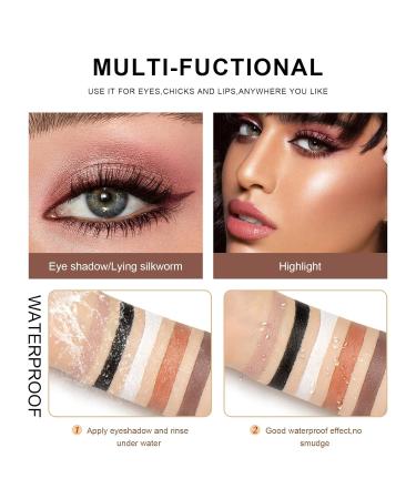 NewBang 5Pcs Matte Eyeshadow Stick Set - Neutral Brown Creamy Waterproof Eyeshadow Pencil Crayon for Long Lasting Eye Makeup - 0.20 Ounce (Pack of 5) - Buy Online on GoSupps.com